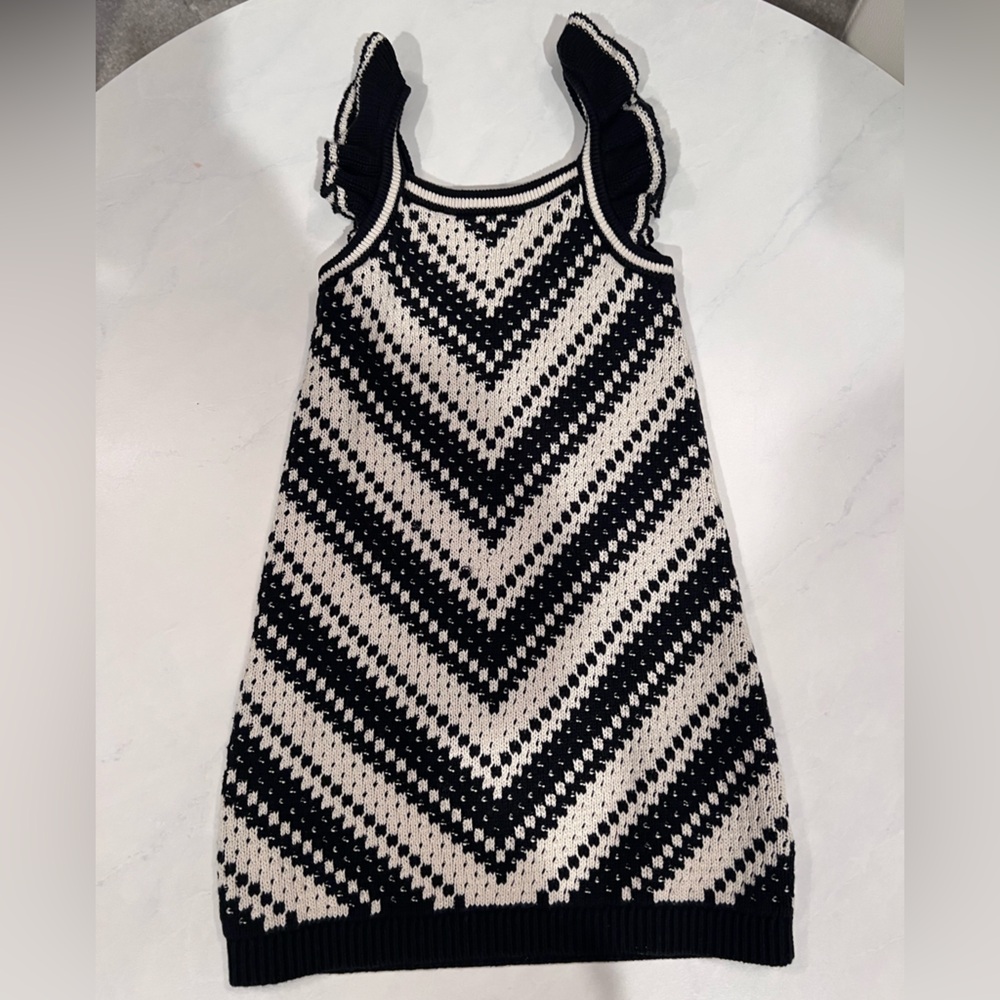 GAP Girls Black and White Knit Dress